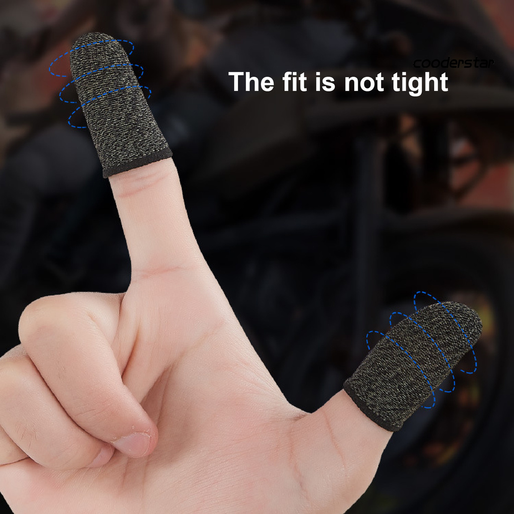 Set 2 vỏ chụp đầu ngón tay chống mồ hôI chơi game trên điện thoại