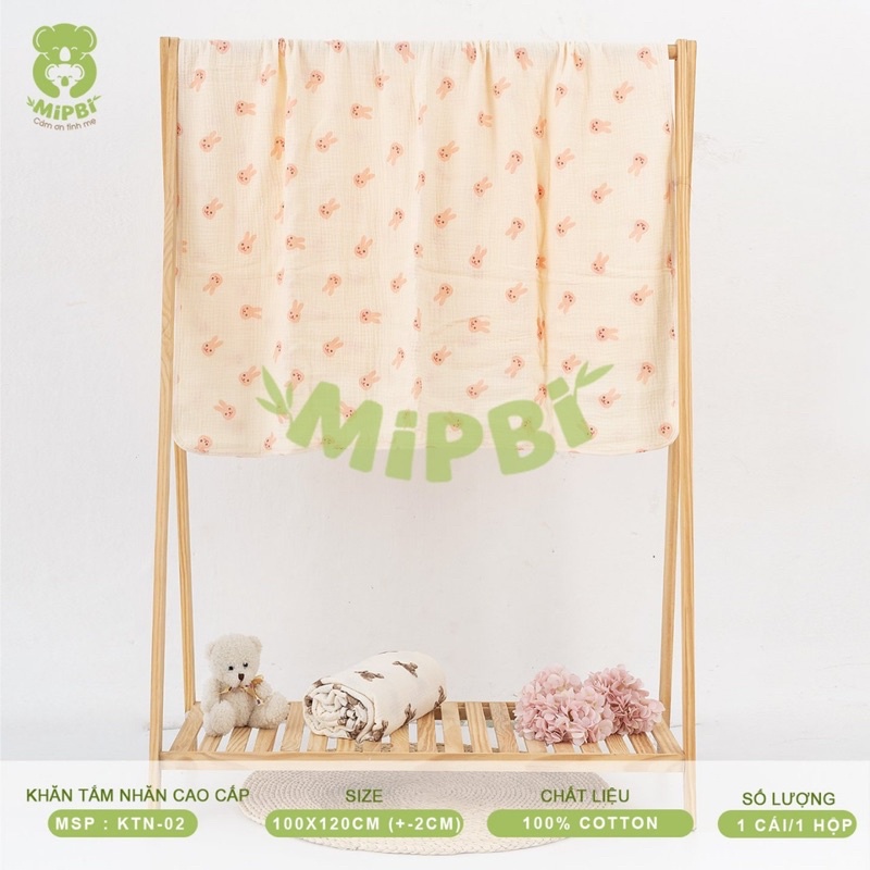 Khăn Tắm Nhăn Mipbi Cao Cấp 4 lớp KT 100*120cm KTN-02