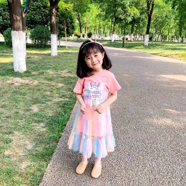 Đầm công chúa cho bé gái size đại  - kèm ảnh thật