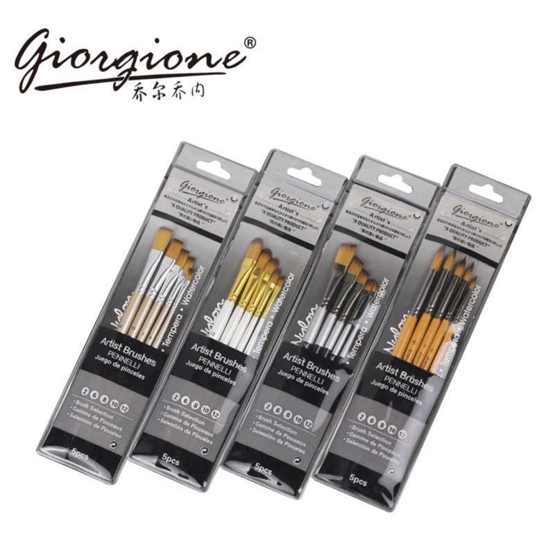 bộ cọ vẽ màu nước giorgione (3/4/5 cây)/bộ bút tỉa