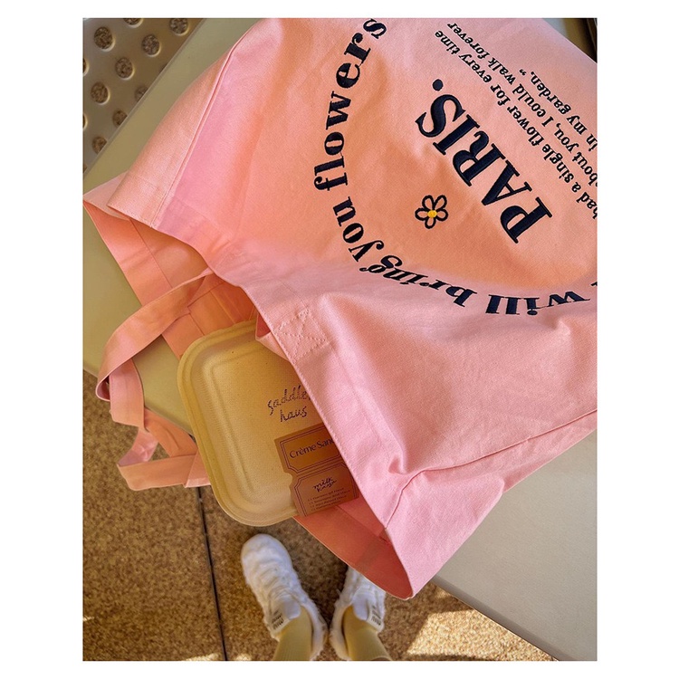 Túi Xách Đựng Hộp Cơm Trưa In Họa Tiết Paris Thời Trang Cho Nữ