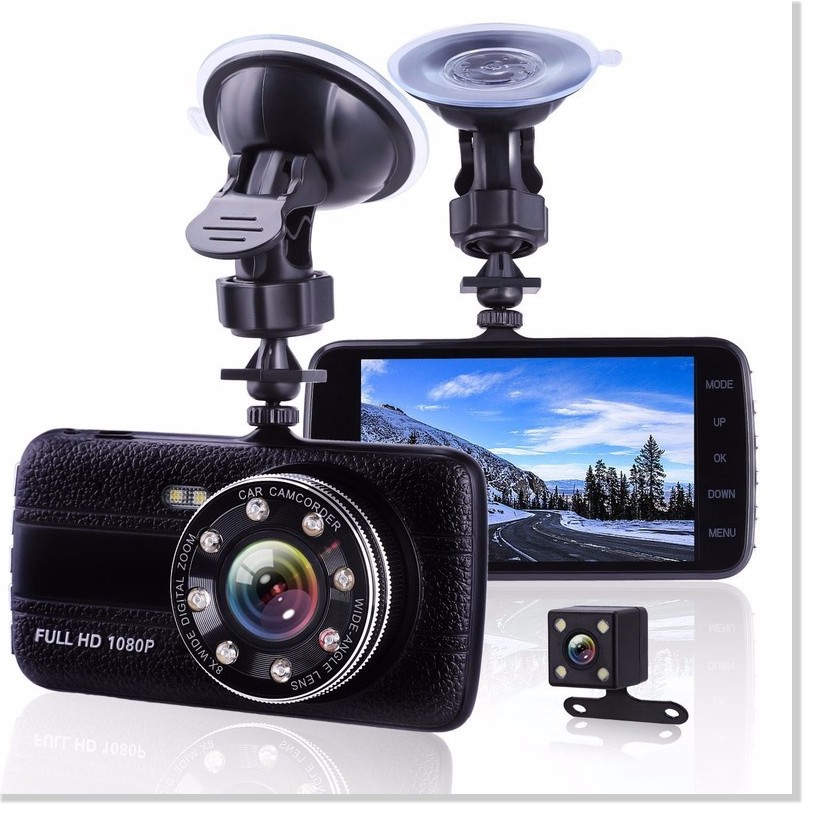 CAMERA HÀNH TRÌNH ÔTÔ XE HƠI-X004  Full HD 1080P Màn Hình  4.0,Tích Hợp 8 IR LED ,Camera Góc Quay Rộng 170 Độ,Với 2 Came