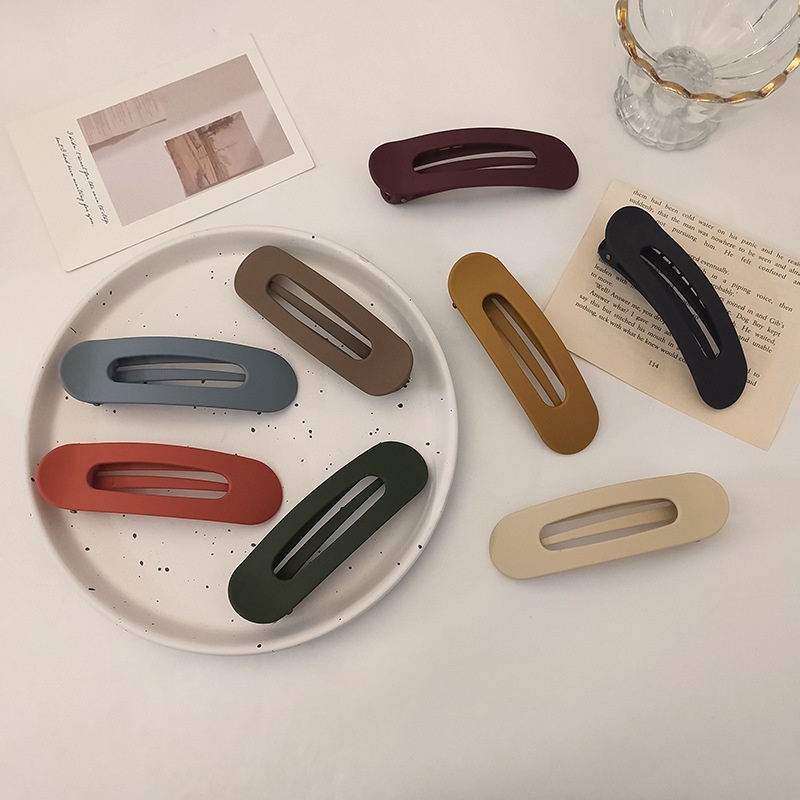 Kẹp tóc mỏ vịt Haimeikang màu trơn thời trang Hàn Quốc cho nữ