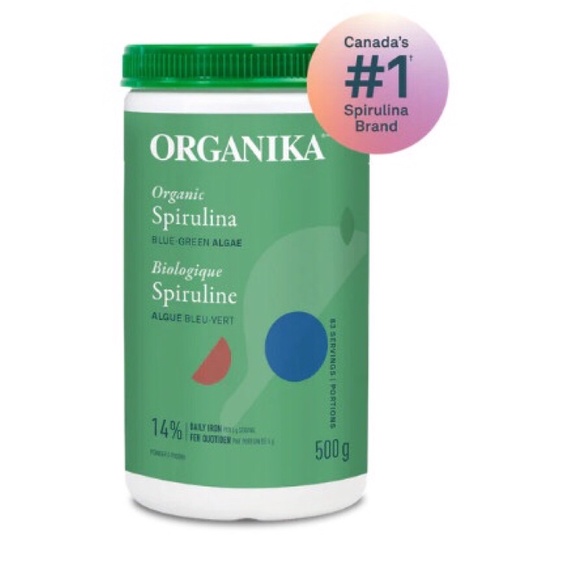 Bột tảo xoắn ORGANIKA Spirulina 500g – Top 1 sản phẩm tảo xoắn tại Canada