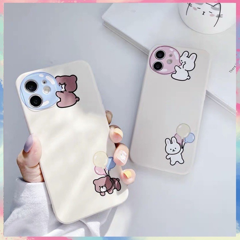 Ốp Lưng Silicon đủ dòng Màu Bảo Vệ CAMERA Rabbit X bear