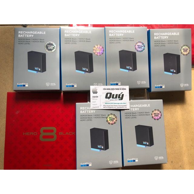 🇻🇳(FPT Date sx 2020)Pin Gopro Hero 5 Black-6 Black-Hero (2018)-7 Black-8 Black-Hero 9 Black chính hãng FPT nguyên seal | BigBuy360 - bigbuy360.vn