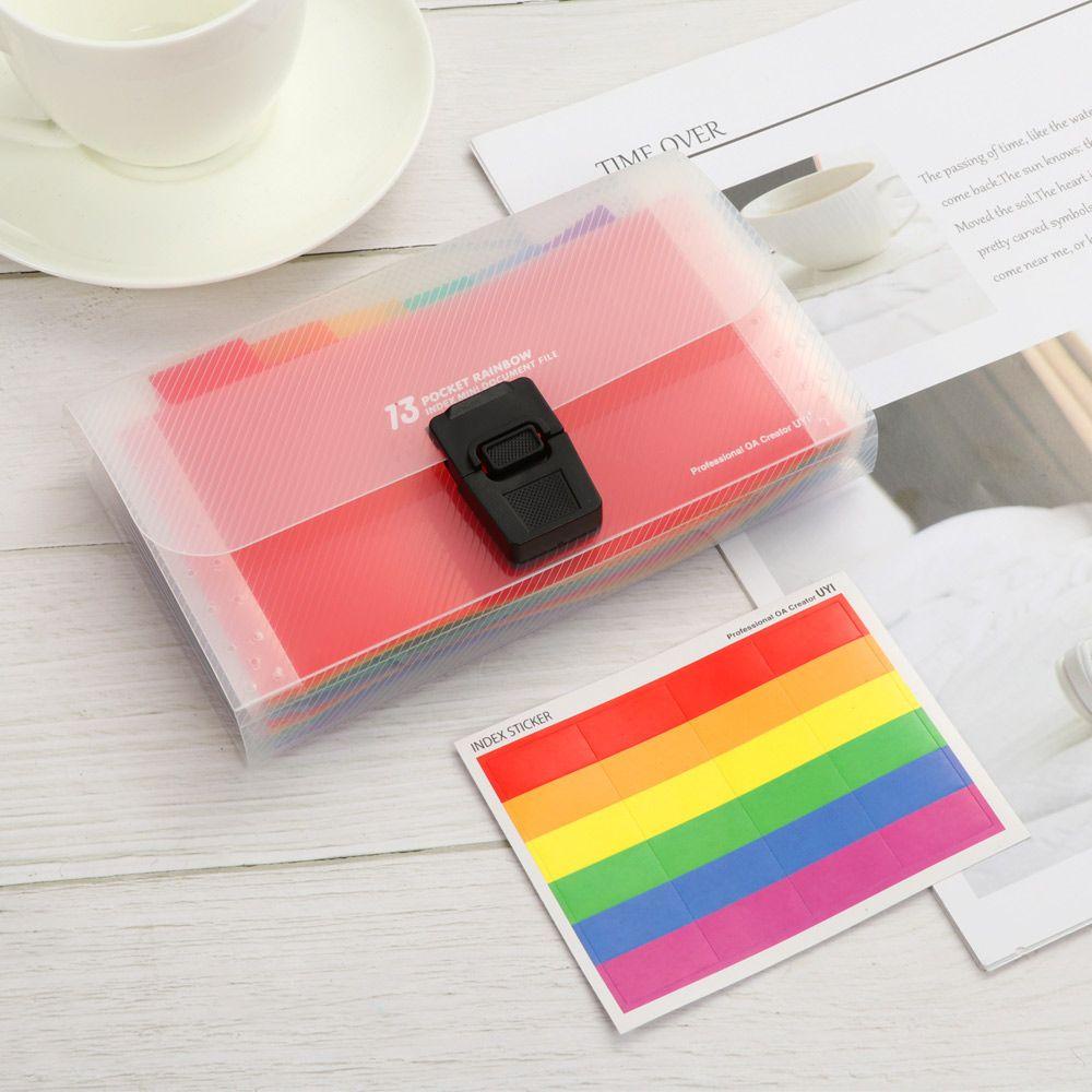 PISTA Túi Nhựa Đựng Tài Liệu Khổ A6 / A6 13 Ngăn Tiện Lợi