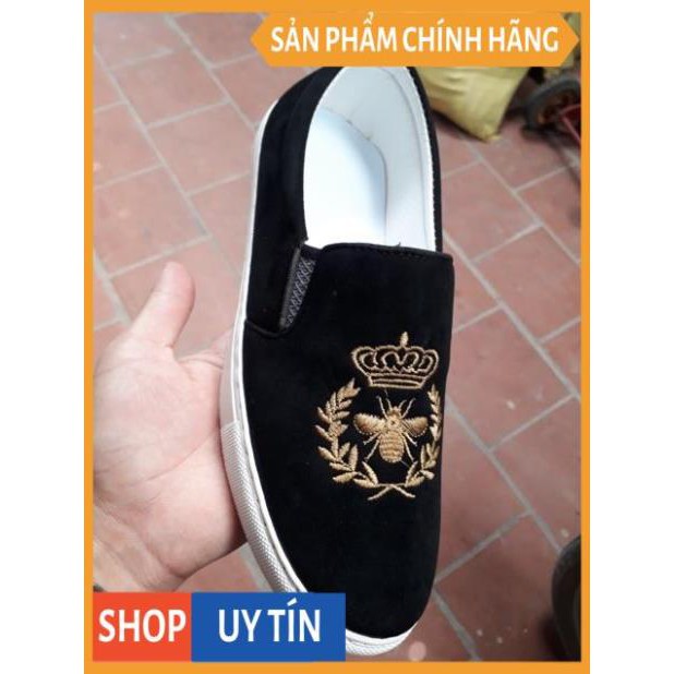 Giày Lười Thêu Ong Đế khâu, Lót êm | BigBuy360 - bigbuy360.vn