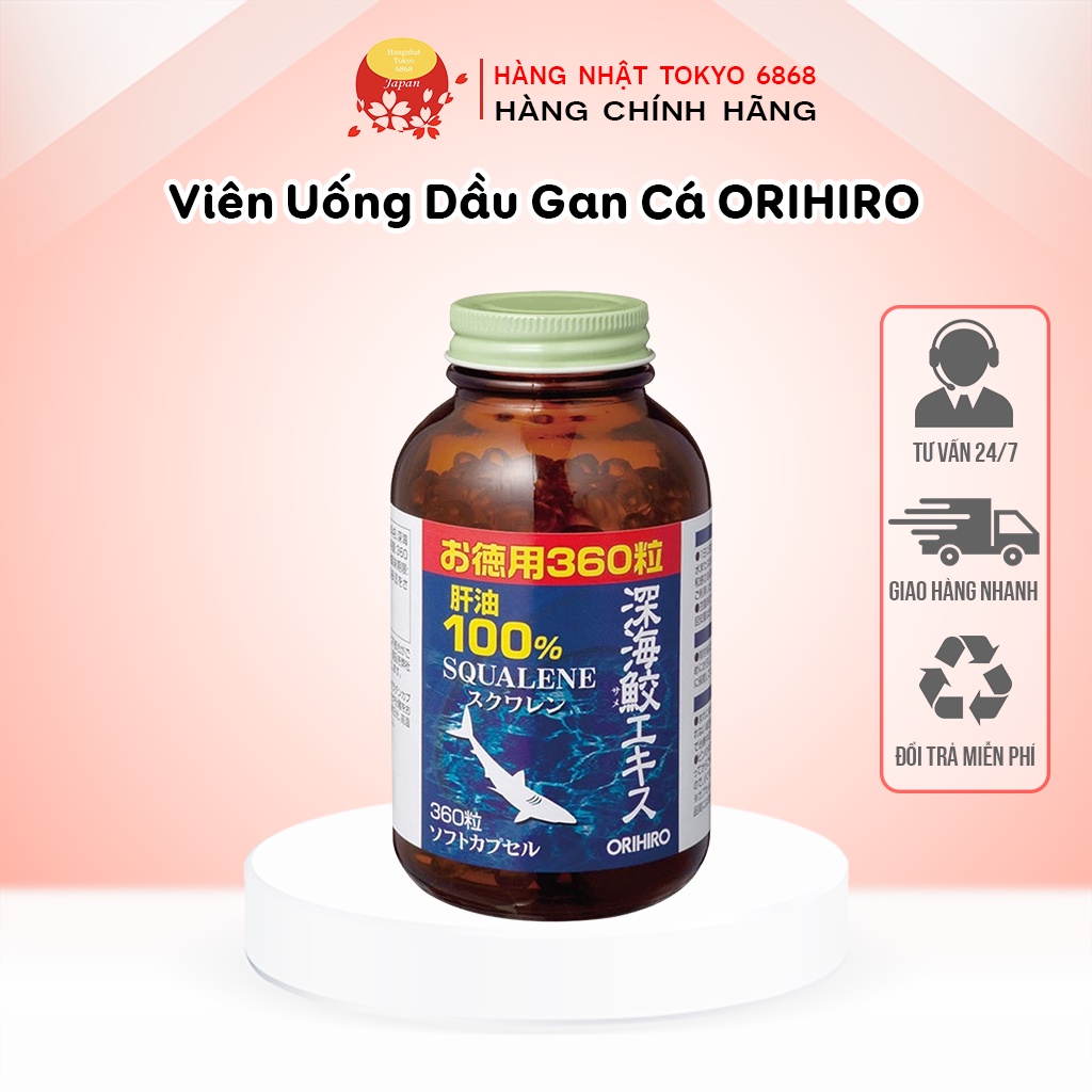 Viên Uống Dầu Gan Cá ORIHIRO Nhật Bản Hẫu Trợ Xương Khớp , Tim Mạch Hộp 360 Viên