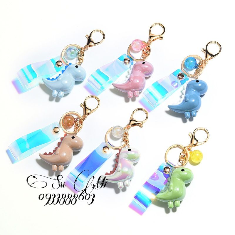 Móc khóa khủng long hot trend siêu dễ thương, siêu cute - Móc khóa trang trí ba lô, túi xách