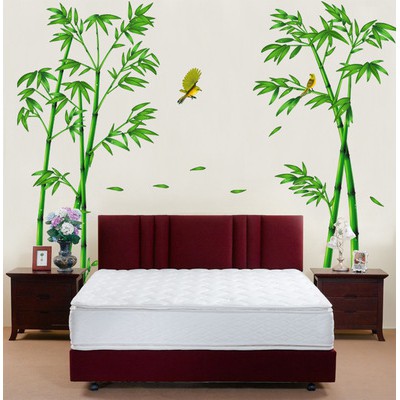 Decal dán tường tre xanh