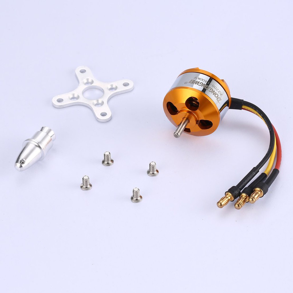 【điều khiển từ xa8/5】DXW A2208 1400KV 2-4S Outrunner Brushless Motor for RC Fixed Wing Airplane