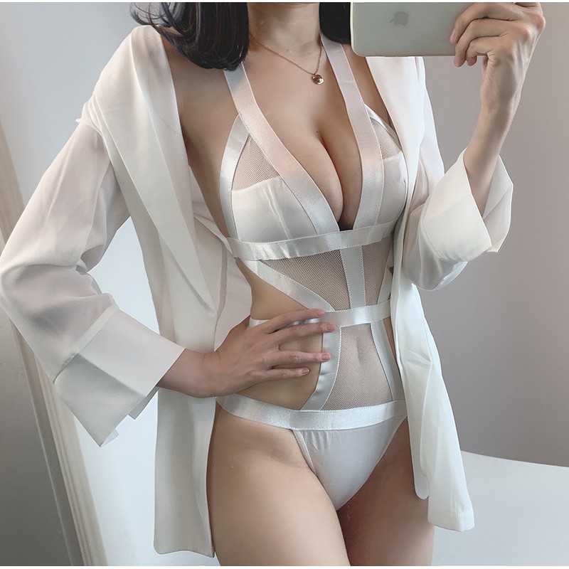 [ORDER] Set bodysuit cực gợi cảm màu trắng hàng cao cấp | BigBuy360 - bigbuy360.vn