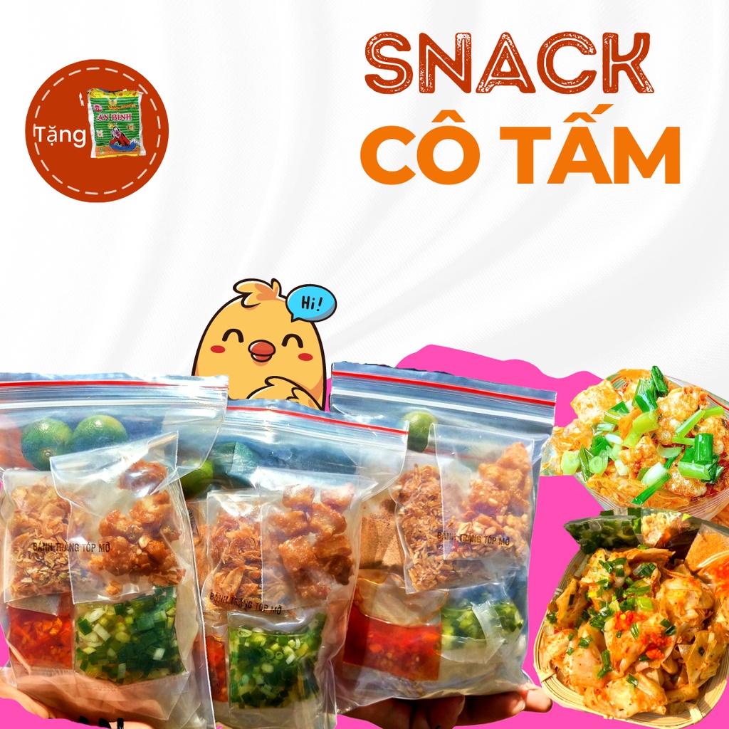 Bánh tráng tóp mỡ phơi sương mỡ hành xé ngũ vị giòn thơm siêu ngon đặc biệt/Snack Cô Tấm