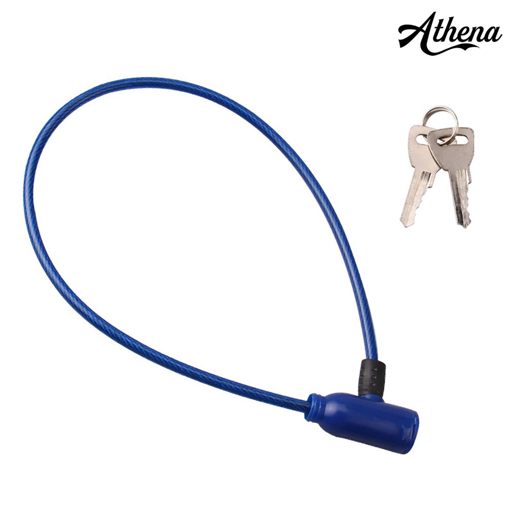 Ổ Khóa Dây Thép An Toàn Chống Trộm Cho Xe Đạp Kèm 2 Chìa Khóa