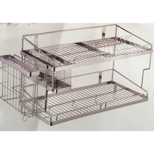 Kệ chén 2 tầng inox304, kệ chén đa năng inox304, dắt dao, dắt thớt, ống muỗn đũa