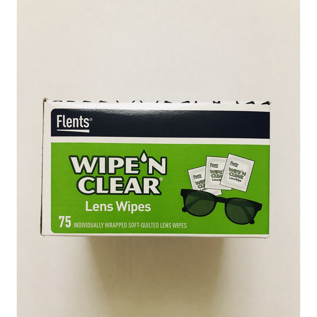 Miếng lau kính Flents Wipe ‘n Clear Lens Wipes 75 miếng - Mỹ