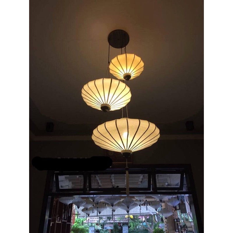 Đèn lồng đĩa bay Hội An  vải phi trơn chống nước