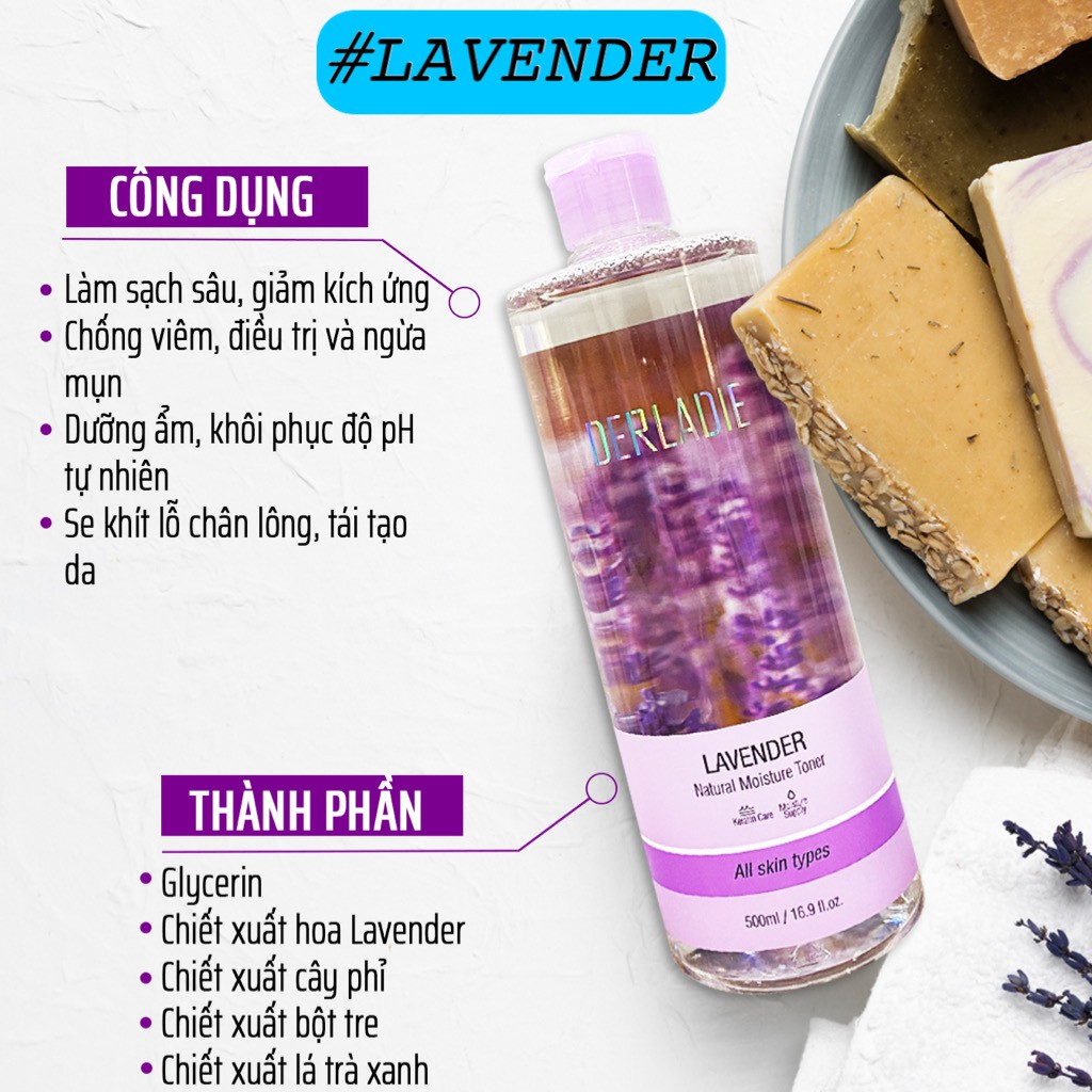 Nước hoa hồng Derladie Natural Toner 500ml | BigBuy360 - bigbuy360.vn