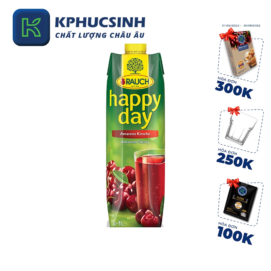 Nước anh đào hiệu Rauch - Happy Day KPHUCSINH - Hàng Chính Hãng