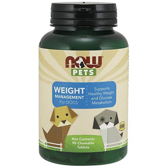 Thực phẩm hỗ trợ giảm cân, kiểm soát cân nặng dành cho chó Weight Management Supplement Now Foods Dog NASC Certified 90v