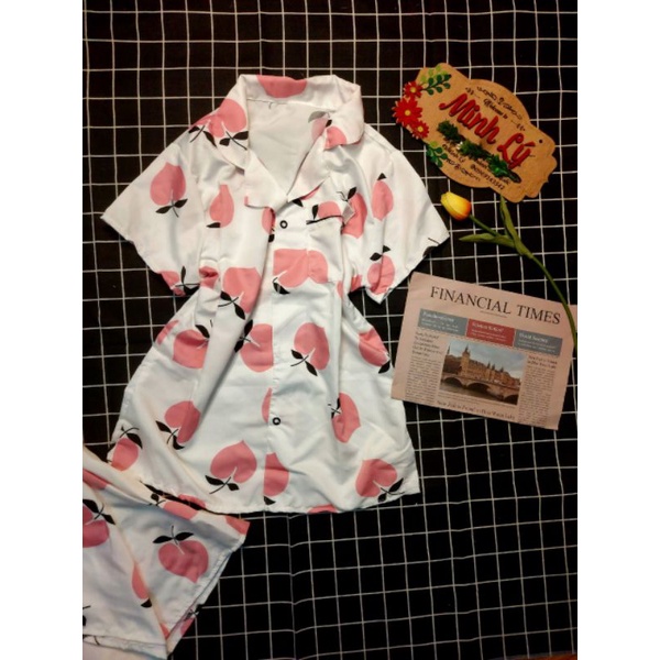 Combo 10 Bộ ngủ pijama nữ dáng ngắn tay chất kate mặc siêu xinh