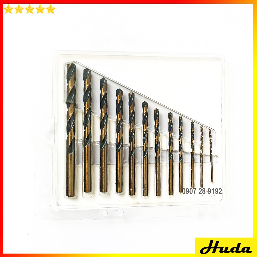 BỘ 12 MŨI KHOAN KIM LOẠI Total TACSD0125 uio