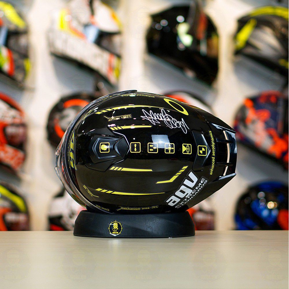 Combo Nón Fullface 2 Kính Yohe 981 Tem Decal Project 46 Kèm Kính Đen Và Đuôi Gió Pista