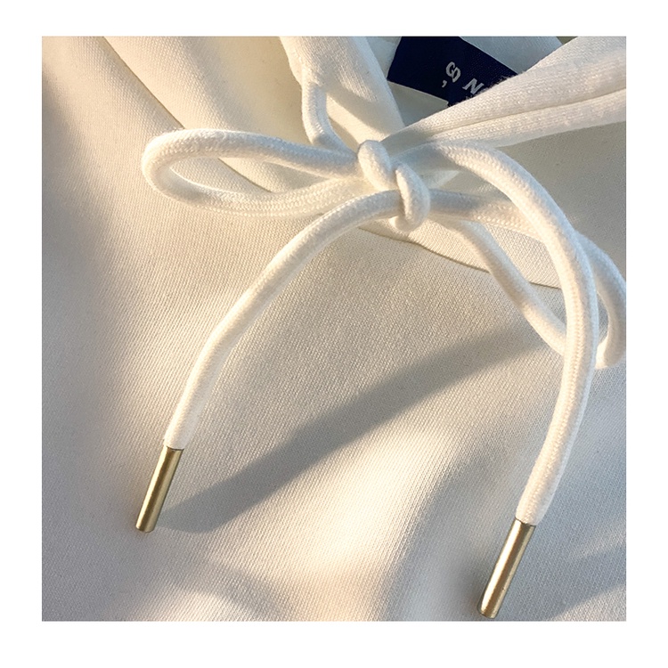 Áo hoodie dáng rộng rãi họa tiết in chữ phong cách cổ điển Hàn Quốc cho nữ