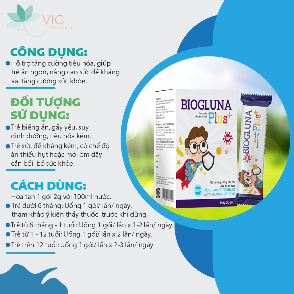 CỐM BIOGLUNA PLUS+_ Tăng đề kháng, tăng cường chức năng gan, tiêu hóa khỏe
