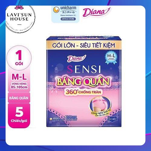 Băng vệ sinh ban đêm sensi dạng quần, vệ sinh chống tràn size M-L  bịch 5 chiếc siêu tiết kiệm