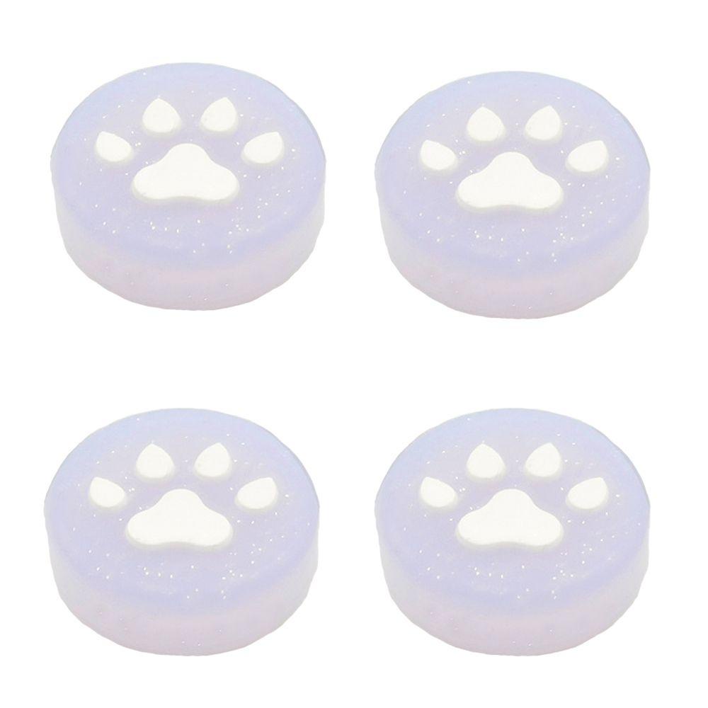 AUGUSTINA Set 4 Nút Silicon Hình Dấu Chân Mèo Bảo Vệ Tay Cầm Điều Khiển Chơi Game Nintendo Switch