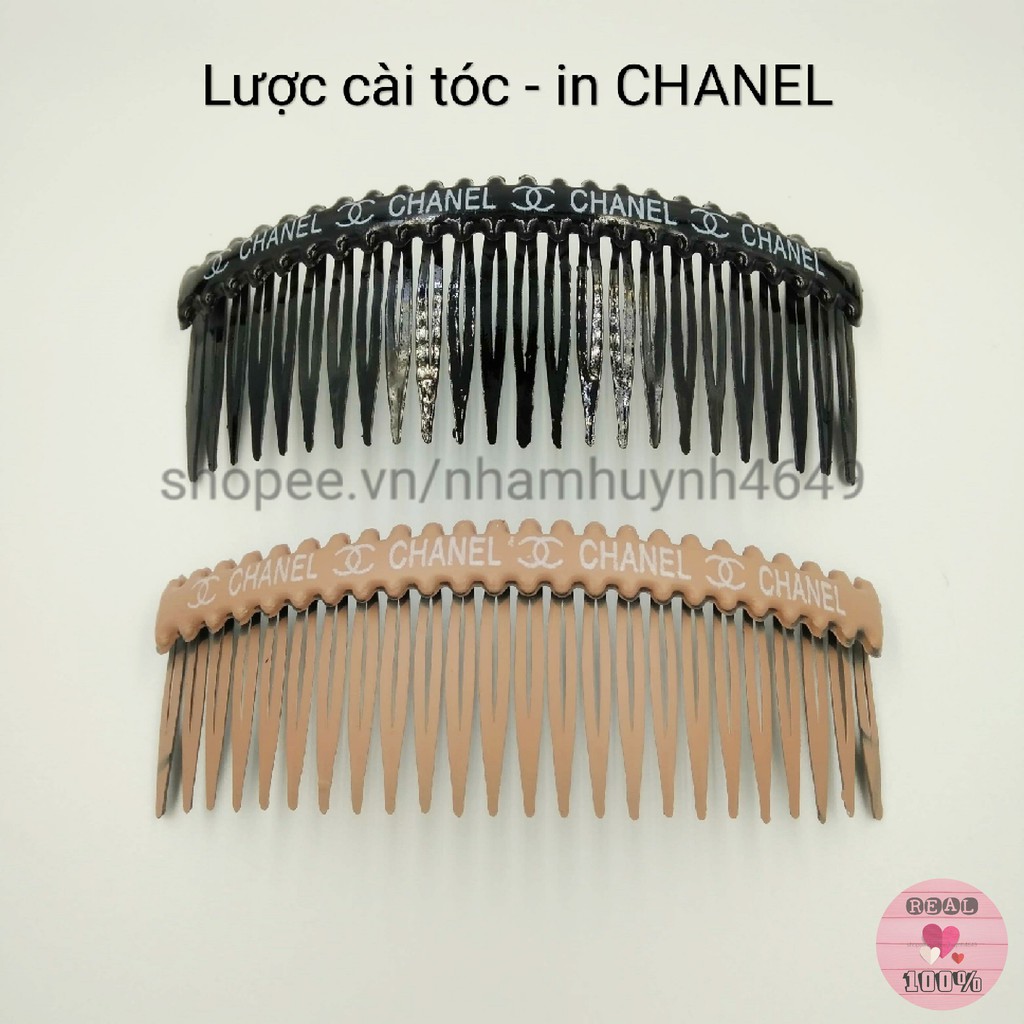 Sỉ 12 cây lược cài tóc 24 răng in chữ trắng - Hình thật 100%