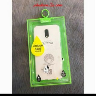 Ốp lưng silicon trong suốt cho galaxy j7 plus/c8 hiệu ou case