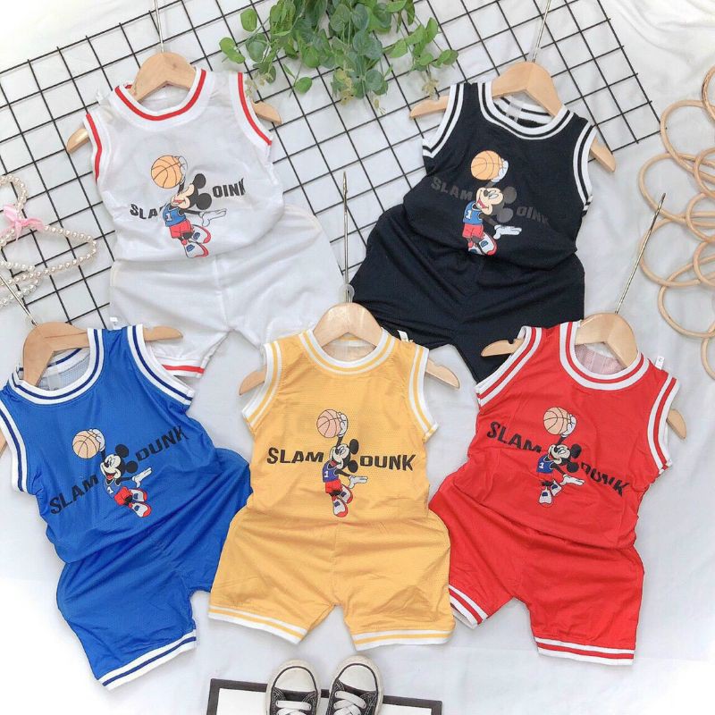 Set Bóng Rổ [Hot] cho các bé diện hè [FREE SHIP]  mùa hè năng động, thoải mái cho bé