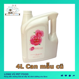   Can 4L mẫu cũ  Sữa tắm cho chó mèo Joyce & Dolls Rose Hương hoa hồng ngào ngạt - sữa tắm chó - sữa tắm mèo - Long Vũ Pe 