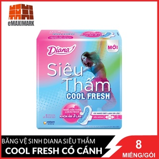Băng vệ sinh Diana Siêu thấm Cool Fresh 8 miếng/gói