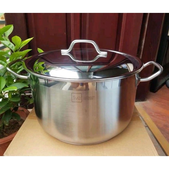 Nồi Luộc Gà Inox 3 Đáy Fivestar 28cm dùng bếp từ