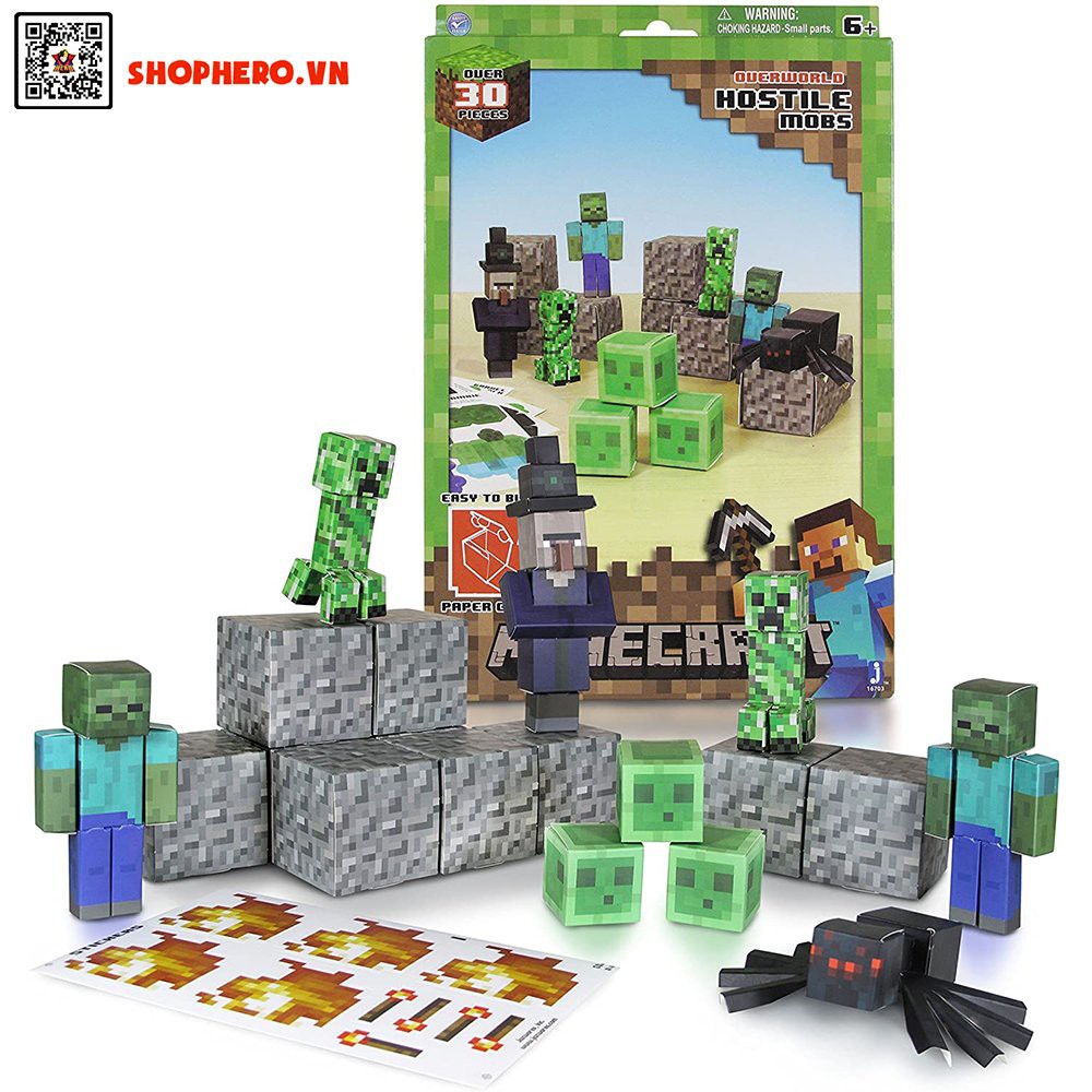 Mô Hình Giấy Minecraft 3D Bầy Quái Vật