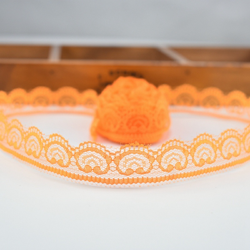 Cuộn Ren Ruy Băng 22mm Dài 10M Bằng Cotton Phối Ren Dùng May Trang Phục