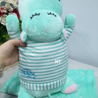 Mền gối hà mã 2in1 Nan