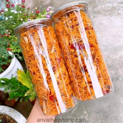 Khô Gà Bơ Tỏi 300g Đồ Ăn Vặt Ngon Kim Lê Food Hà Nội