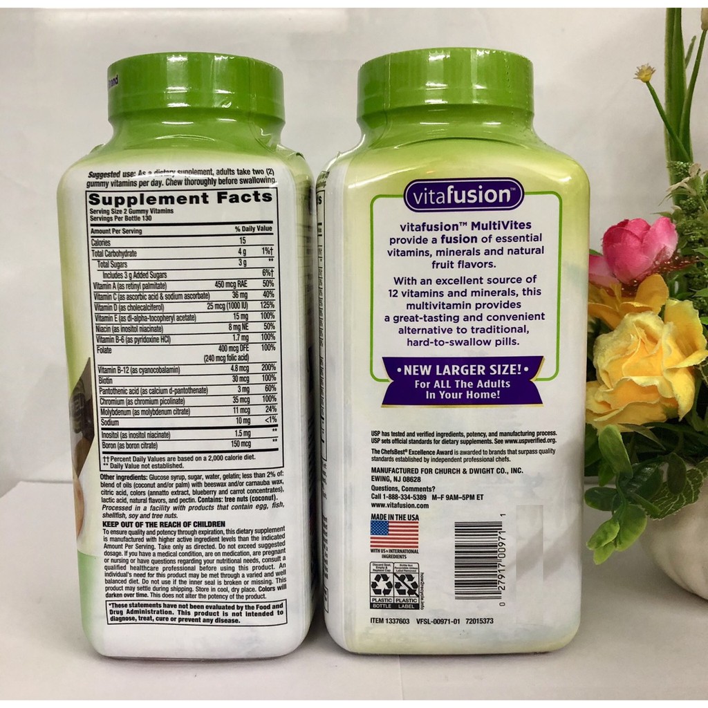 ❤ [Có Sẵn] Kẹo dẻo Vitafusion Multivites 260 viên Mỹ (Nam/Nữ) [Date 6/2022] | BigBuy360 - bigbuy360.vn