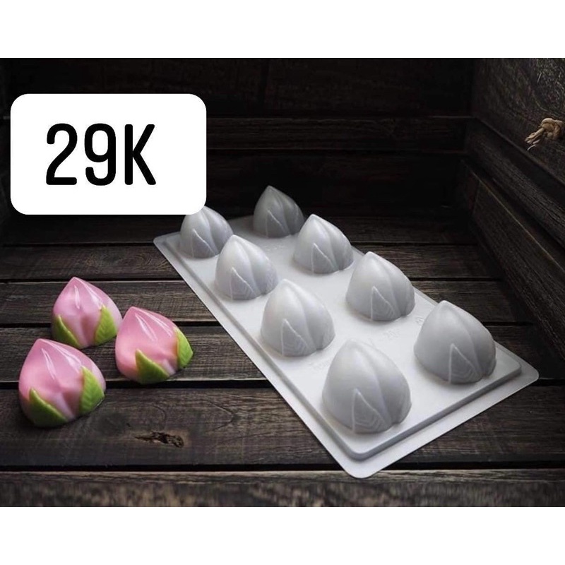 Khuôn trái đào  đổ thạch rau câu 3D, 4D