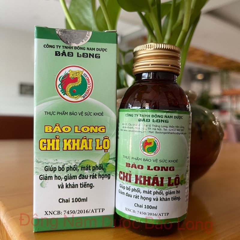 Siro Giảm Ho Bảo Long Chỉ Khái Lộ - hỗ trợ giảm Khản Tiếng,  giúp Mát Họng, Bổ Phổi, Đông Nam Dược Bảo Long