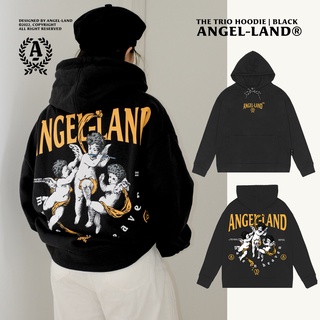 Áo Khoác Hoodie Angel-Land THE TRIO Màu ĐEN Chính hãng Nỉ Bông T3B