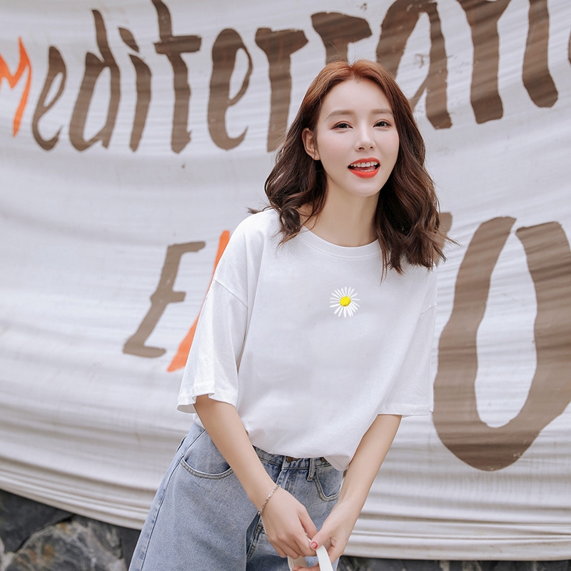 NRVP Áo T-shirt rộng tay ngắn in hình vui nhộn mùa hè dành cho nữ 2020