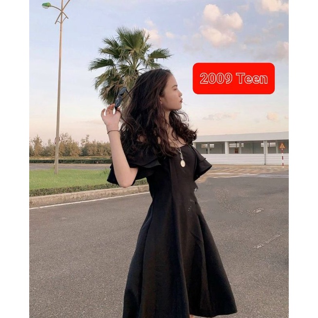 [Rẻ Vô Địch]Váy trễ vai khóa lưng vai bồng 2 lớp dành cho các hotgirl