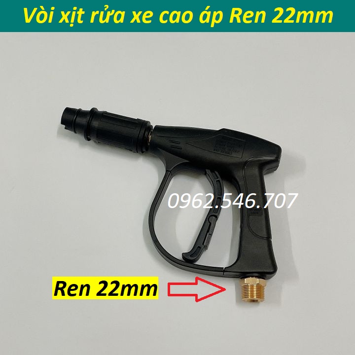 Súng xịt - súng rửa xe áp lực cao mini cho máy xịt rửa áp lực cao vòi rửa xe áp lực ren 22mm 14mm