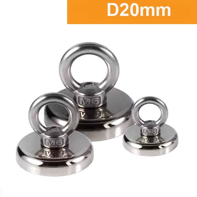 Móc treo nam châm D20mm lực hút 3,5Kg